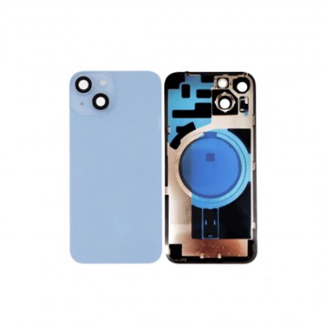 Vitre arrière pour iPhone 14 Plus Bleu + Support