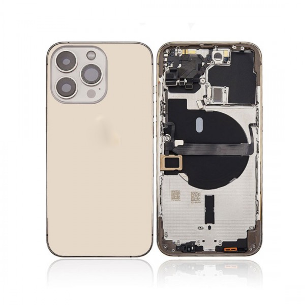 Chassis remplacement pour iPhone 12 PRO OR/GOLD - Chassis Coque nu + COLLE - - Pièces et