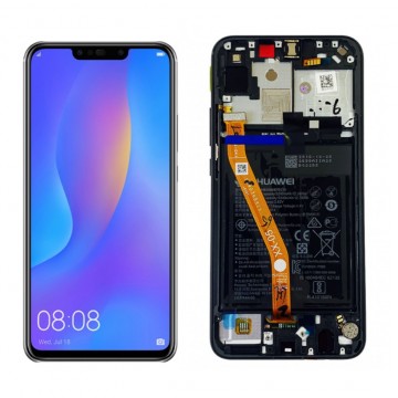 Ecran LCD + Vitre Tactile avec Chassis pour Huawei P Smart Plus Violet + outils