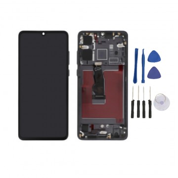 Ecran LCD + Vitre tactile sur châssis pour Huawei P30 Noir + outils
