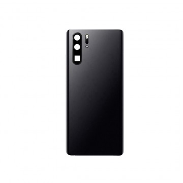Vitre arrière avec Adhésif + Lentille camera + support pour Huawei P30 Pro Noir