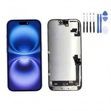 Ecran LCD + Vitre tactile pour iPhone 16 + outils