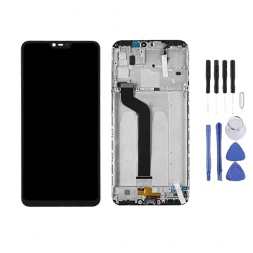 Ecran LCD + Vitre tactile sur châssis pour Xiaomi Mi A2 Lite Noir + Outils