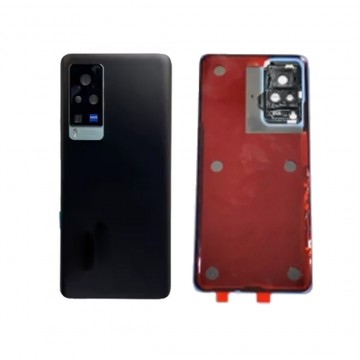 Vitre Arrière avec Adhésif + Lentille Caméra Support pour Vivo X60 Pro - Noir