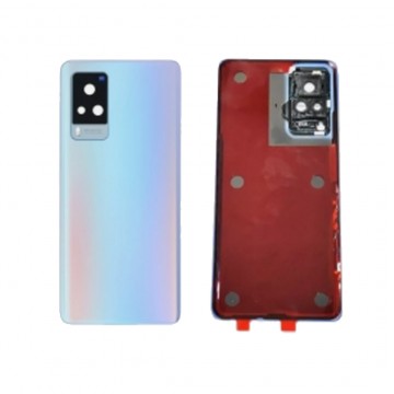 Vitre arrière avec Adhésif + Lentille camera support pour Vivo X60 Pro Bleu + Logo