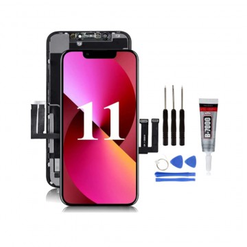 Ecran LCD + vitre tactile  pour iPhone 11 + outils