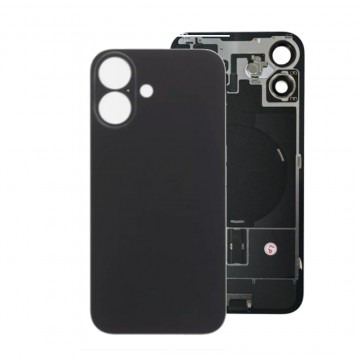 Vitre arrière pour iPhone 16 Noir NFC avec support