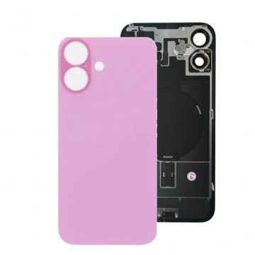 Vitre arrière pour iPhone 16 Rose NFC avec support