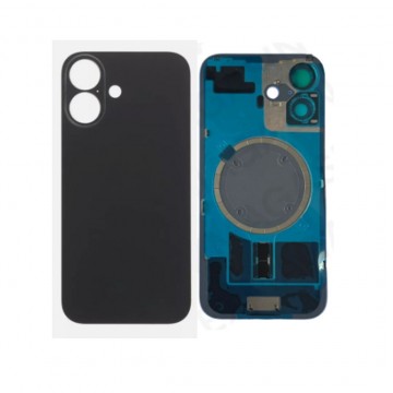 Vitre arrière pour iPhone 16 Noir + Support