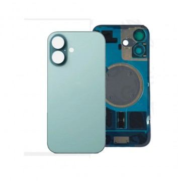 Vitre Arrière pour iPhone 16 Plus Sarcelle + Support Sans NFC