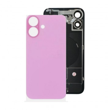 Vitre Arrière pour iPhone 16 Plus Rose avec Support et NFC