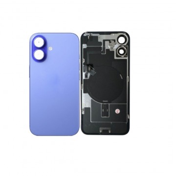 Vitre Arrière pour iPhone 16 Plus Bleu avec Support et NFC