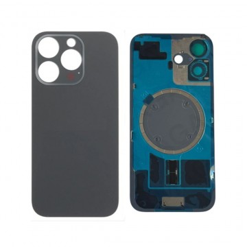 Vitre Arrière pour iPhone 16 Pro Noir + Support sans NFC