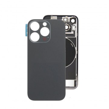 Vitre arrière pour iPhone 16 Pro Noir NFC avec support