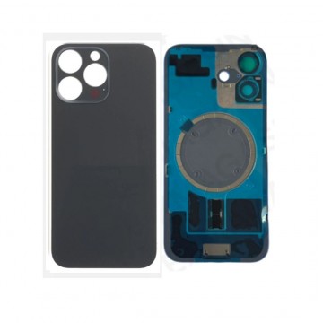 Vitre arrière pour iPhone 16 Pro Max Noir + Support
