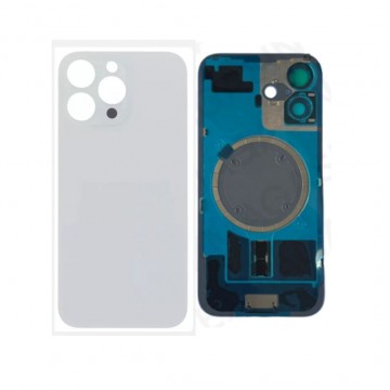 Vitre arrière pour iPhone 16 Pro Max Blanc + Support