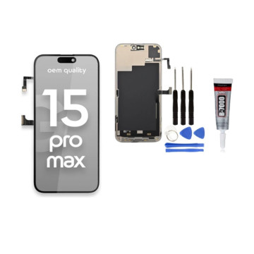 Ecran LCD + vitre tactile pour iPhone 15 Pro MAX + Outils