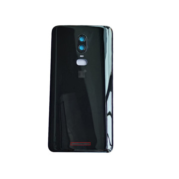 Vitre arrière ( Cache batterie) avec lentille pour OnePlus 6 Noir Miroir