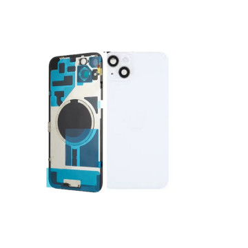 Vitre arrière pour iPhone 14 Blanc + Support