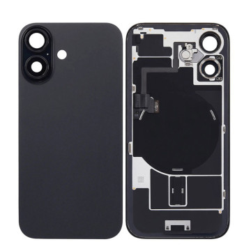 Vitre Arrière pour iPhone 16 Plus Noir avec Support et NFC
