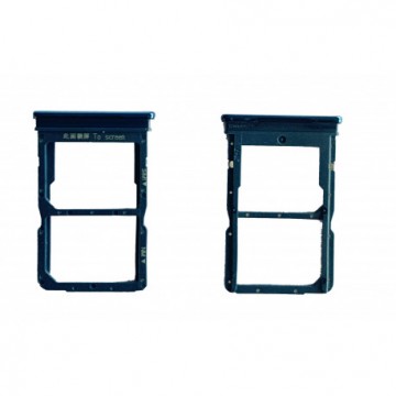 Tiroir SIM + SD pour Huawei P Smart 2020 Aurore Bleu