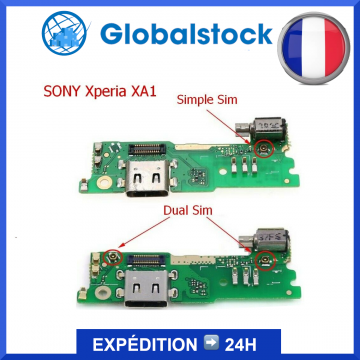 Connecteur de Charge Micro Vibreur pour SONY XPERIA XA1 G3112 G3116 G3121 G3123 Simple Sim/ Double Sim