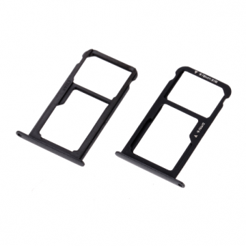 Tiroir SIM + SD pour Huawei P9 Lite (2017) Noir