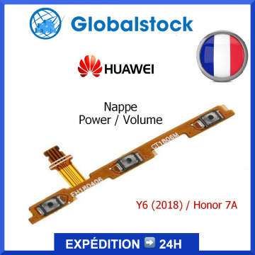 Nappe Boutons Volume Power On Off Marche Arrêt pour Huawei Y6 2018 / HONOR 7A
