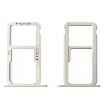 Tiroir SIM + SD pour Honor 8 SILVER/GRIS