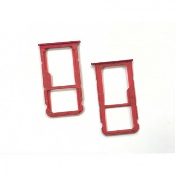 Tiroir SIM + SD pour Honor 7X Rouge