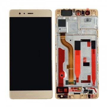 Ecran LCD + Vitre tactile sur châssis pour Huawei P9 Plus Gold