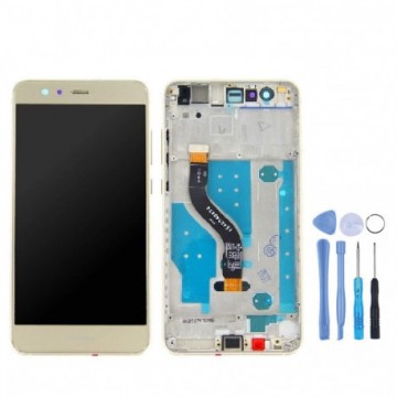 Ecran LCD + Vitre tactile sur châssis pour Huawei P10 Lite WAS-L03T/WAS-LX1 Or + Outils