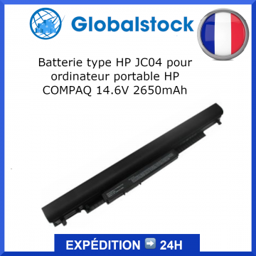 Batterie type HP JC04 pour ordinateur portable HP COMPAQ 14.6V 2650mAh