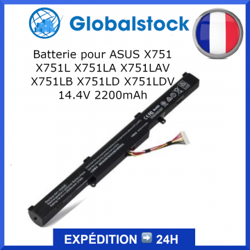 Batterie pour ASUS X751 X751L X751LA X751LAV X751LB X751LD X751LDV 14.4V 2200mAh