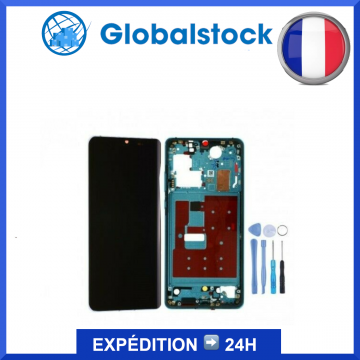 Ecran LCD + Vitre tactile sur châssis pour Huawei P30 Pro Bleu TFT+ outils