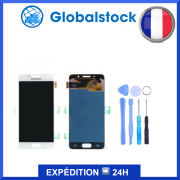 Ecran LCD + Vitre tactile pour Samsung Galaxy A3 2016 (A310F) Blanc TFT + Outils
