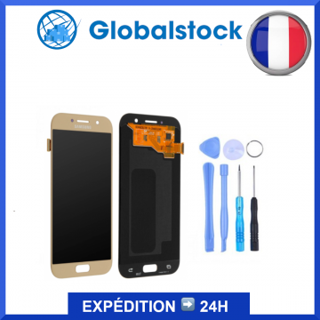 Écran LCD + Vitre Tactile OLED pour Samsung Galaxy A5 2017 (A520F) Or + Kit Outils