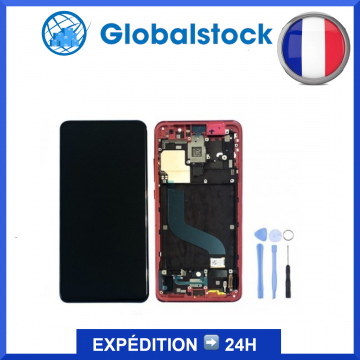 Écran pour Xiaomi Mi 9T / Mi 9T Pro flamme OLED Rouge LCD sur châssis