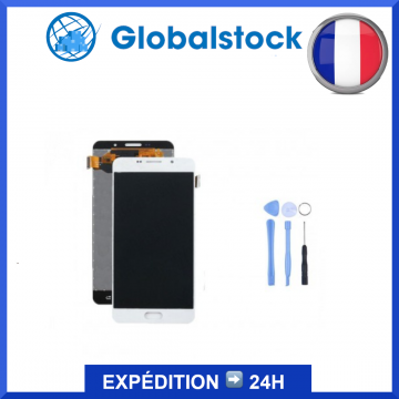 Ecran LCD + Vitre tactile pour Samsung Galaxy A7 2016 (A710F) Blanc TFT+ outils