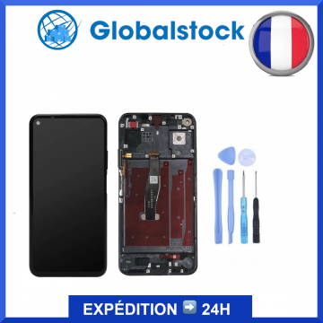 Ecran LCD + Vitre tactile sur châssis pour Honor 20 Pro Noir + Outils