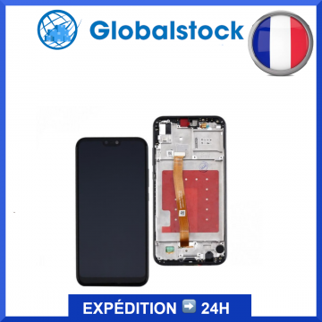 Ecran LCD + Vitre tactile sur châssis pour Honor 20 Lite Noir + Outils