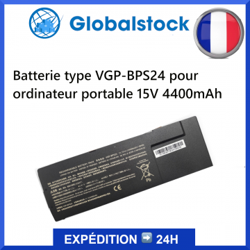 Batterie type VGP-BPS24 pour ordinateur portable 15V 4400mAh
