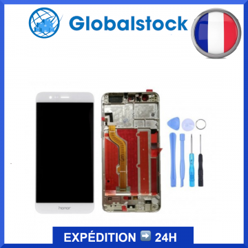 Ecran LCD + Vitre tactile sur châssis pour huawei Honor 8 Pro Blanc + outils