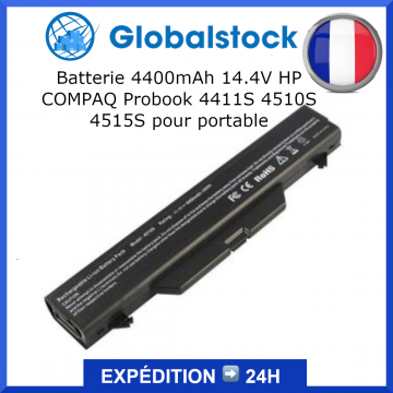 Batterie 4400mAh 14.4V HP pour COMPAQ Probook 4411S 4510S 4515S portable