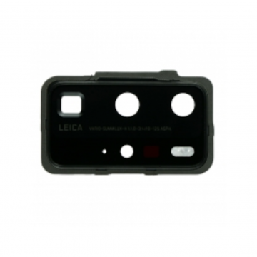 Lentille en verre caméra arrière(support&adhésive) pour Huawei P40 Pro Noir