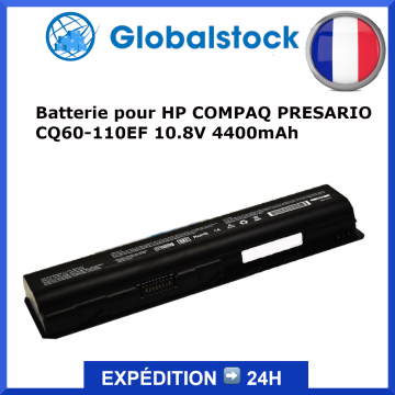 Batterie ordinateur portable HP pour COMPAQ PRESARIO CQ60-110EF 10.8V 4400mAh