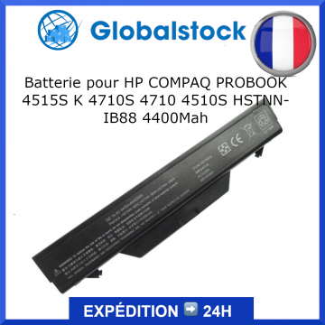 Batterie HP pour COMPAQ PROBOOK 4515S K 4710S 4710 4510S HSTNN-IB88 4400Mah