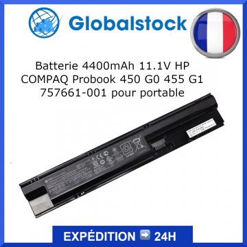 Batterie 4400mAh 11.1V pour HP COMPAQ Probook 450 G0 455 G1 757661-001