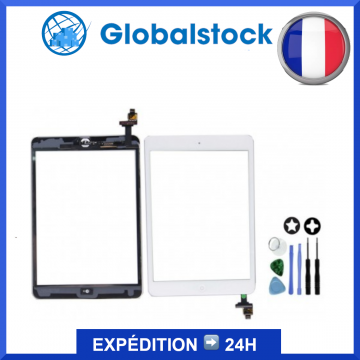 Vitre tactile pour iPad mini 1/ iPad mini 2 Blanc