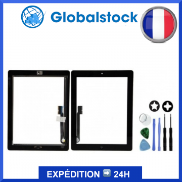 Vitre tactile pour iPad 4 Noir + Outils